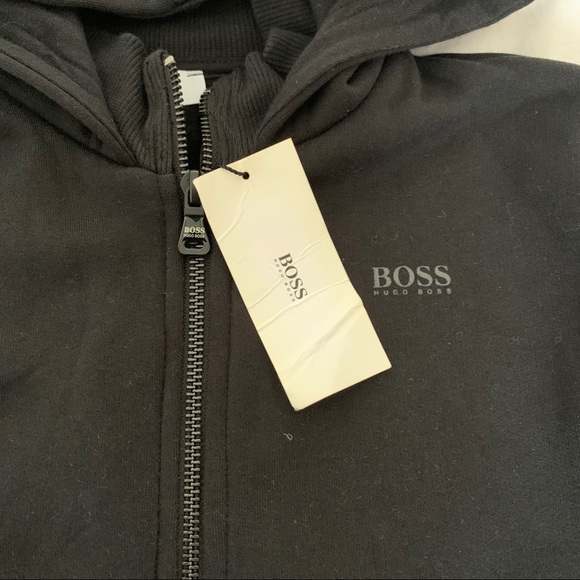 Hugo Boss Black Logo Zip Up Sweater - Picture 2 of 7